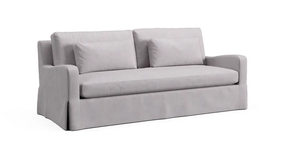 Housse de Canapé RH  7ft Belgian Slope Arm - Everyday Weave Pebble