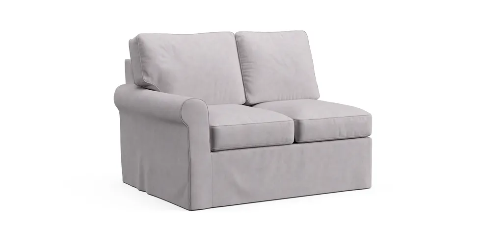 Brentwood Sectional 2-Seat (9252-LSE/RSE) Sofa Slipcover - Everyday Weave Pebble